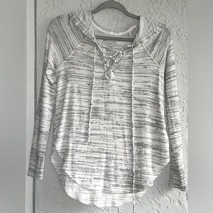 American Eagle Gray & White Hoodie